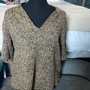 Joie drappy brown and black shirt